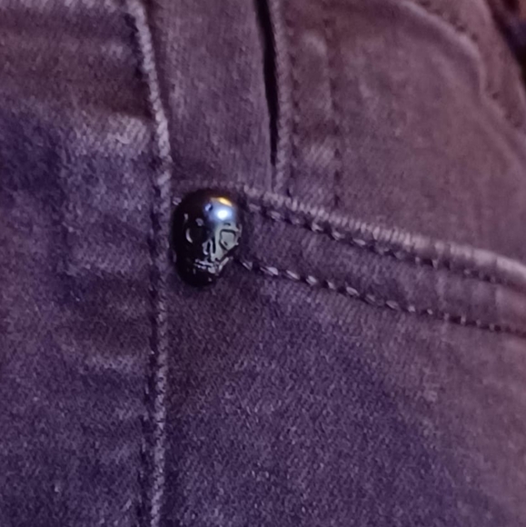 Black Denim Pants with Buckle Straps - Picture 4 of 7